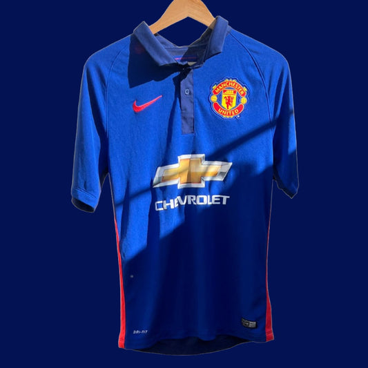 nike man utd 2014/2015 third kit w badges + di maria 7 - Liffey Vintage