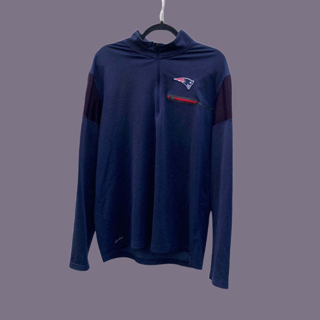 nike new england patriots half zip - Liffey Vintage