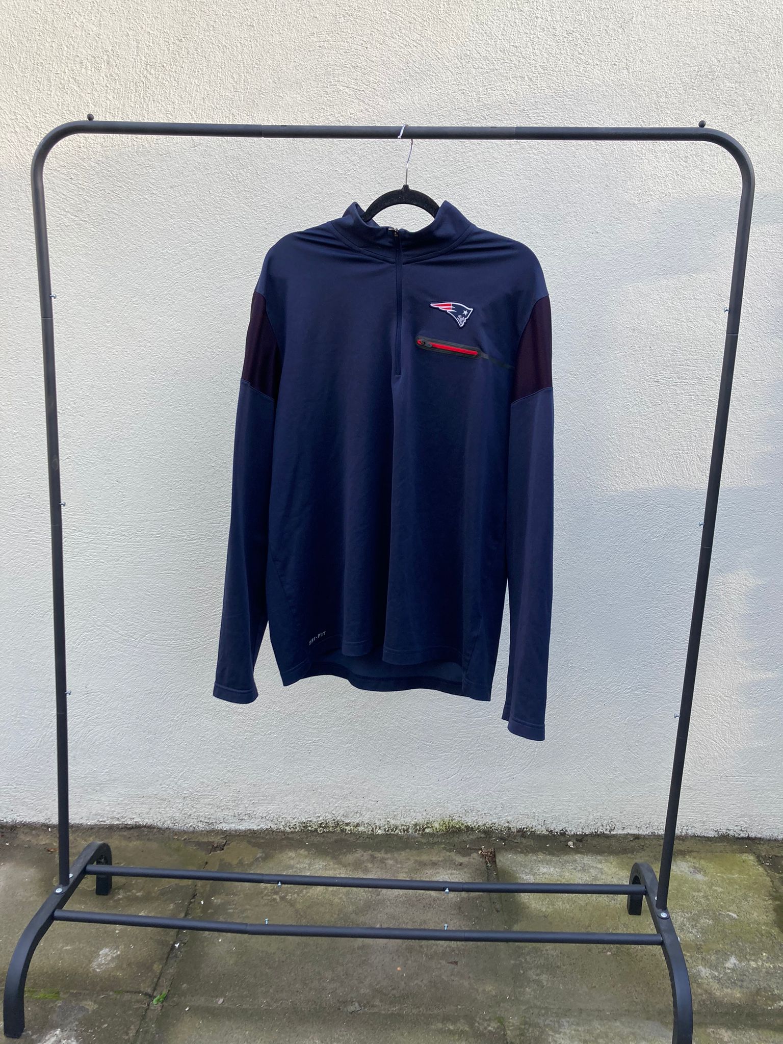 nike new england patriots half zip - Liffey Vintage